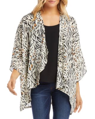 Karen Kane - Printed Drape-Front Kimono