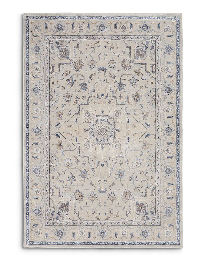 Nourison Silky Textures Sly08 Area Rug, 3'11 X 5'11 In Ivory/gray