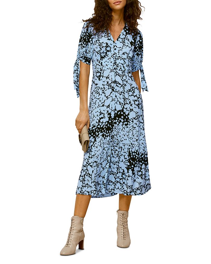 WHISTLES PRINTED TIED-CUFF DRESS,31324