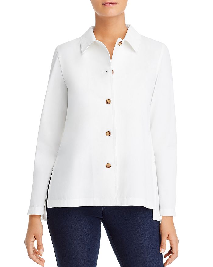 Lafayette 148 Kinley Button-front Jacket In White