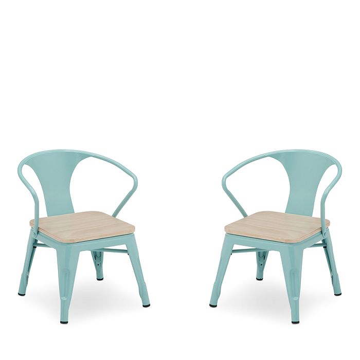 Bloomingdale's Kids Reese Bistro Chairs, Set Of 2 In Eggshell Aqua/driftwood