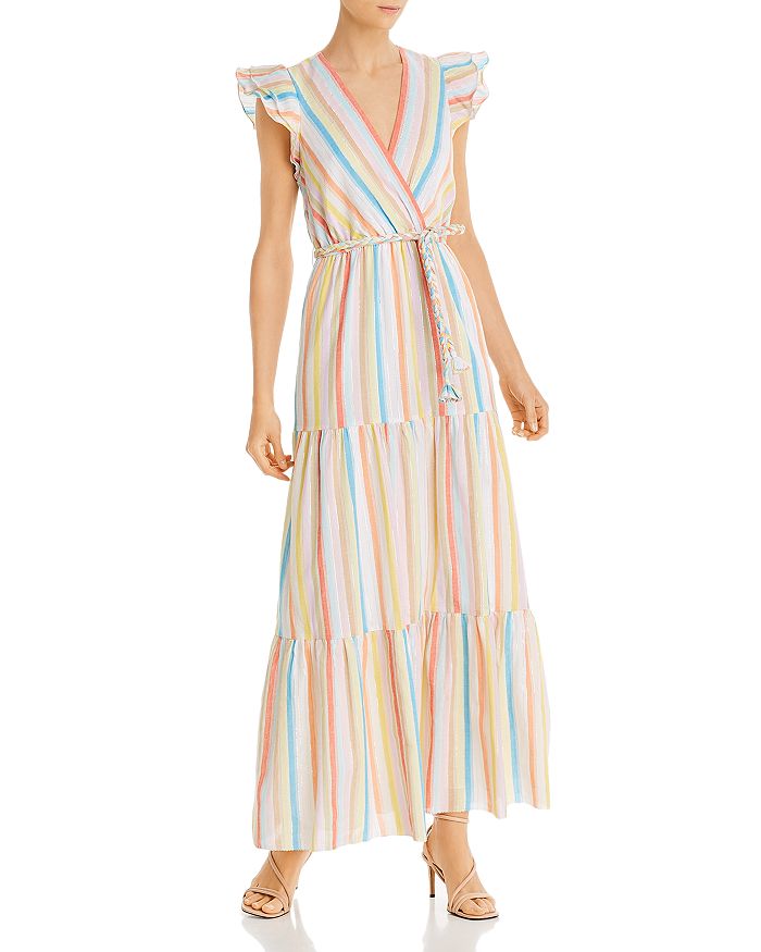 Saylor Austen Striped Maxi Dress In Multi