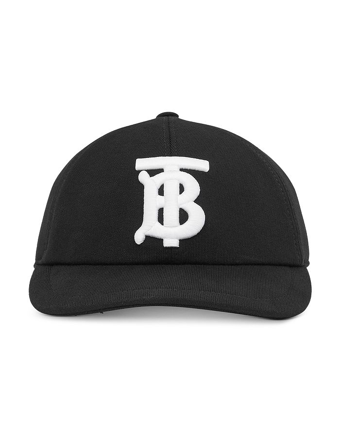 Burberry Black Tb Logo Embroidered Cotton Baseball Cap 