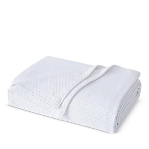Charisma Deluxe Woven Cotton Blanket, Queen In White