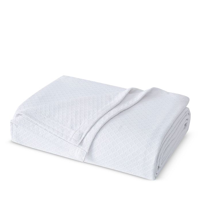 Charisma Deluxe Woven Cotton Blanket, King In White