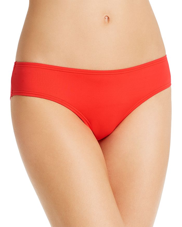Vince Camuto Shirred Bikini Bottom In Poppy