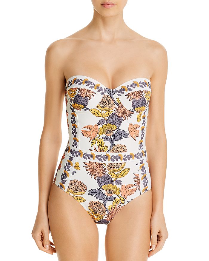 TORY BURCH LIPSI PRINTED UNDERWIRE ONE PIECE SWIMSUIT,57060