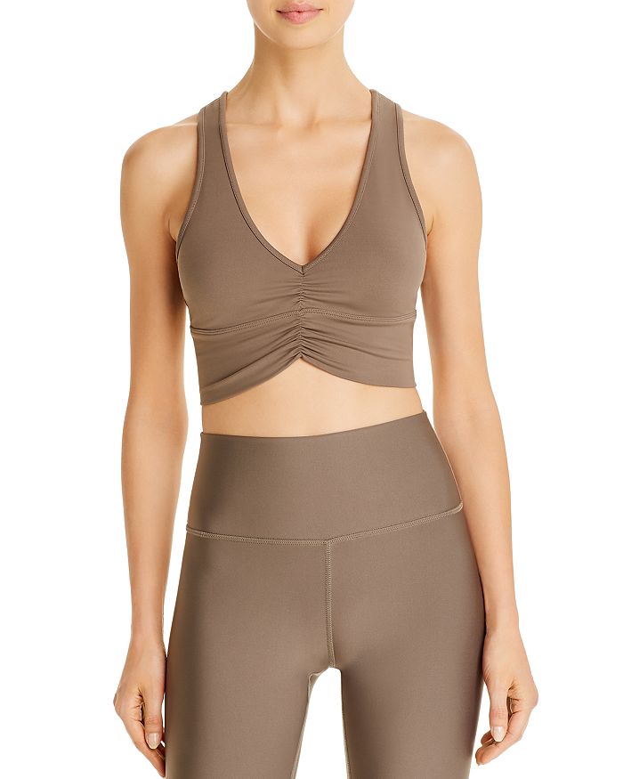 Alo Yoga Wild Thing Bra In Olive Branch