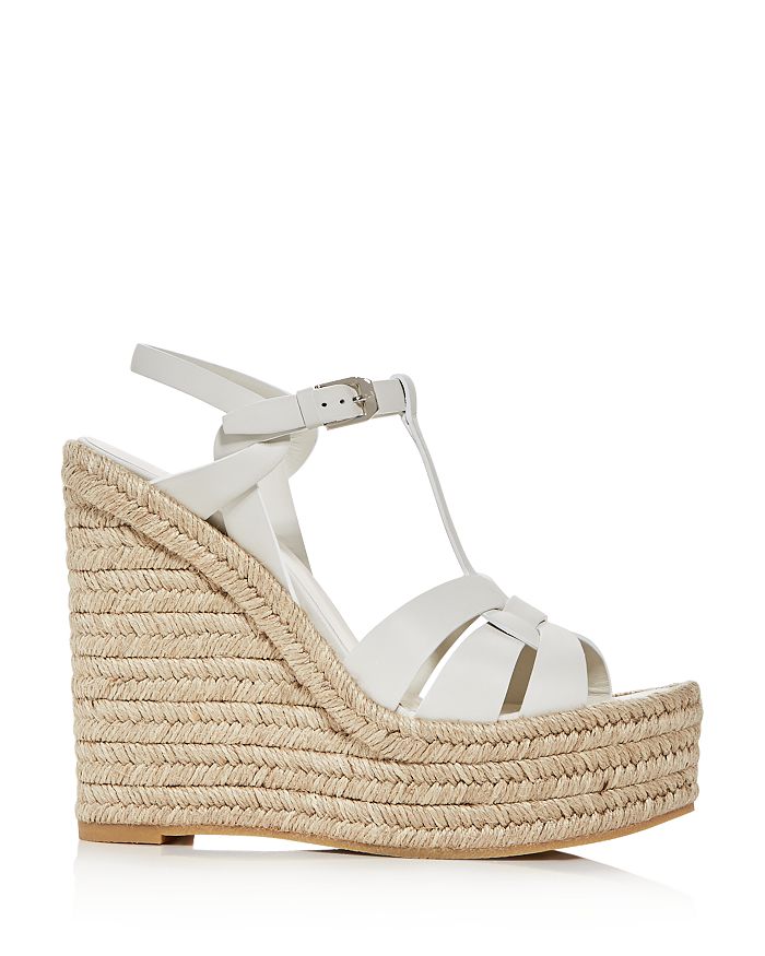 saint laurent leather espadrille