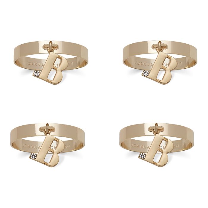 Joanna Buchanan Monogram Gold Napkin Rings, Set of 4 Bloomingdale's