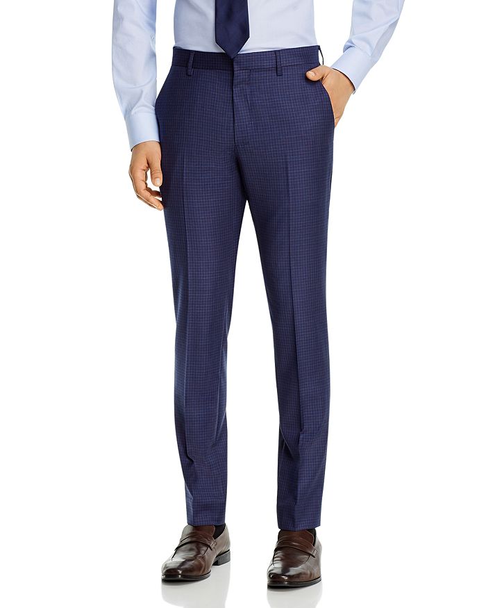 Theory Zaine Micro-Check Extra Slim Fit Suit Pants | Bloomingdale's