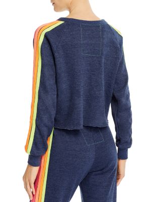 Striped Cropped Sweatshirt