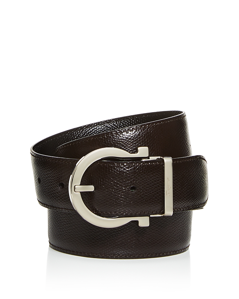 Ferragamo Reversible Leather Belt In Black