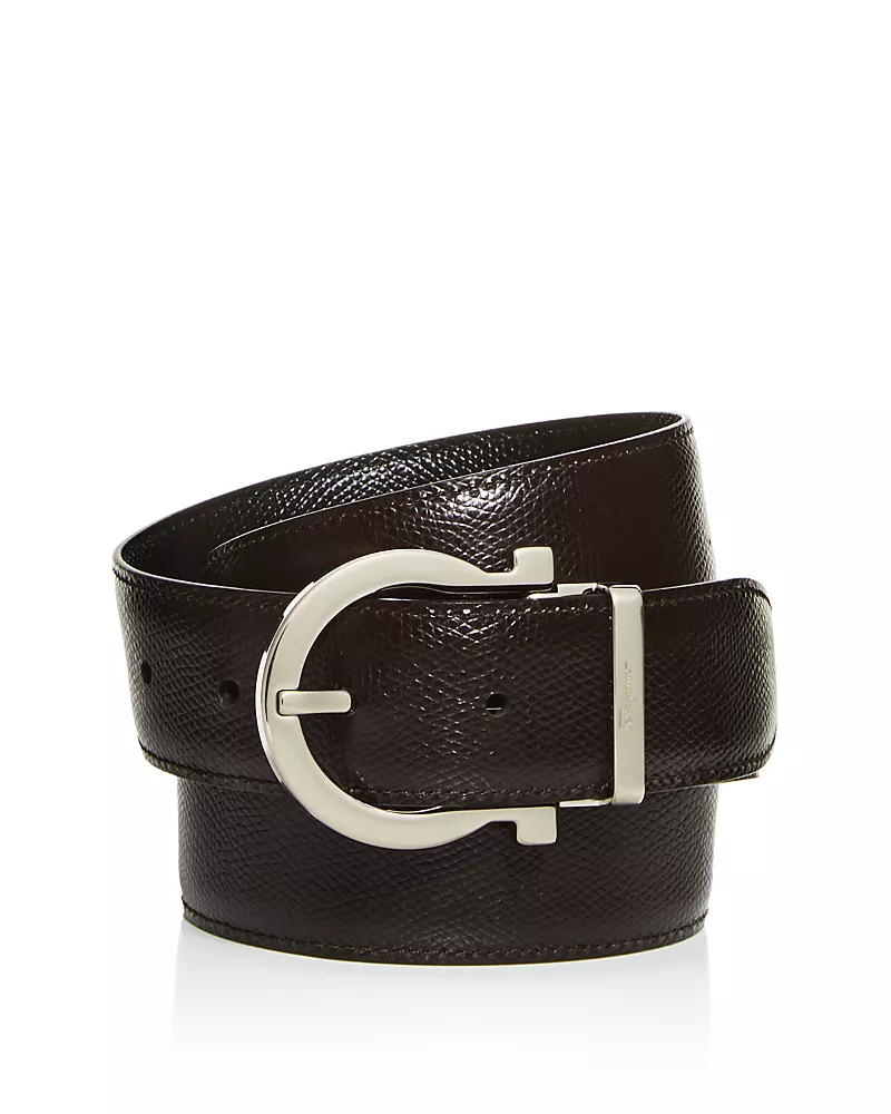 Salvatore Ferragamo Men's Gancini Reversible Leather Belt