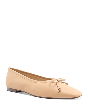 Schutz Arissa Square Toe Ballet Flat In Honey Beige