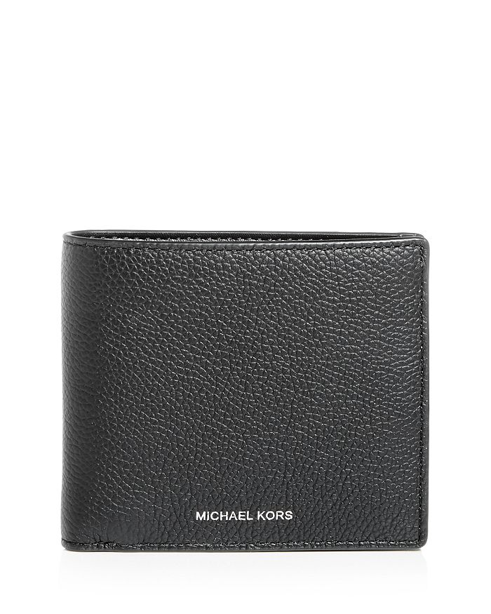 Michael Kors Men's Mason Pebbled Leather Bi-Fold Wallet - Black