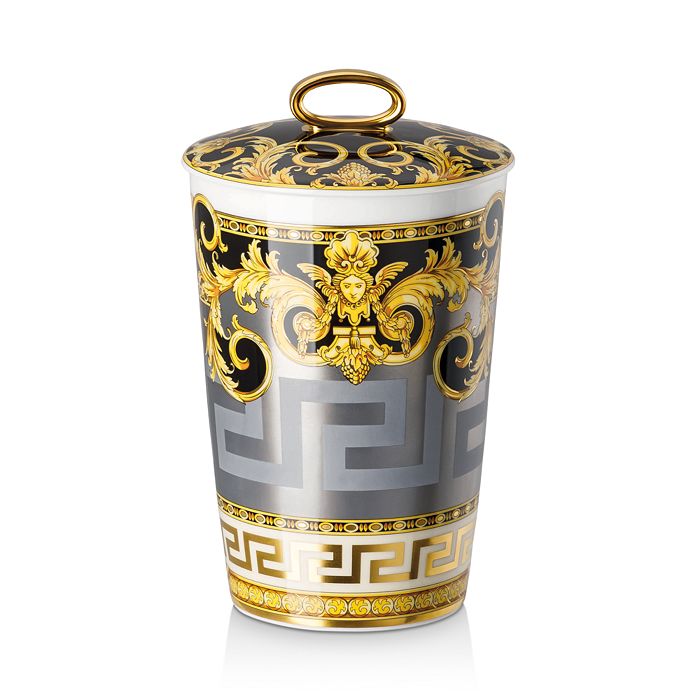 Shop Versace Prestige Gala Scented Candle In Gray