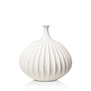 Global Views Sawtooth Small Vase In White