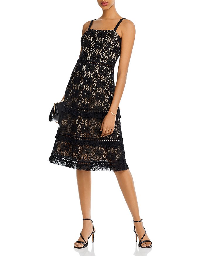 AQUA Lace Midi Dress 100 Exclusive Bloomingdale s