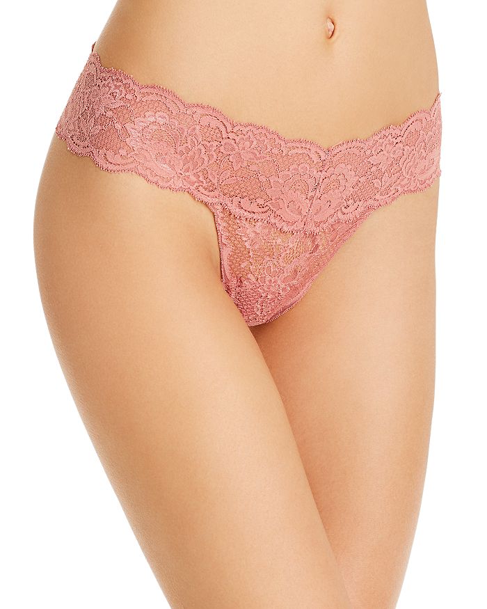 Cosabella Never Say Never Cutie Low-rise Thong In Pink Terracotta