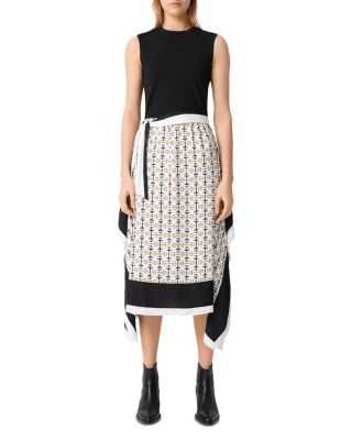 scarf midi dress
