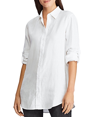 RALPH LAUREN LAUREN RALPH LAUREN LINEN BUTTON-DOWN SHIRT,200782777001