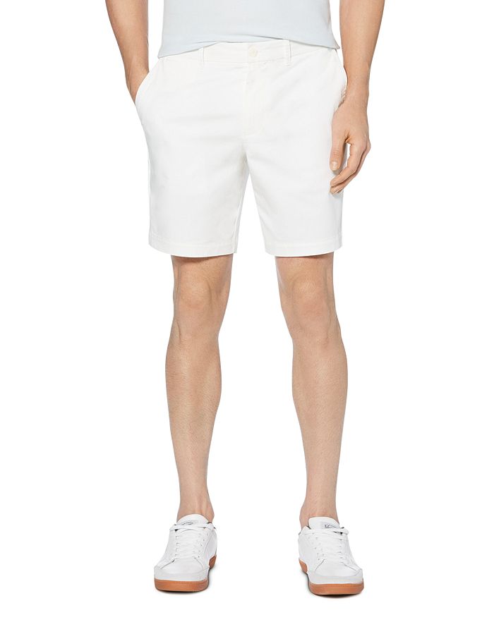 Original Penguin Premium Cotton Stretch Slim Fit Chino Shorts In Bright White