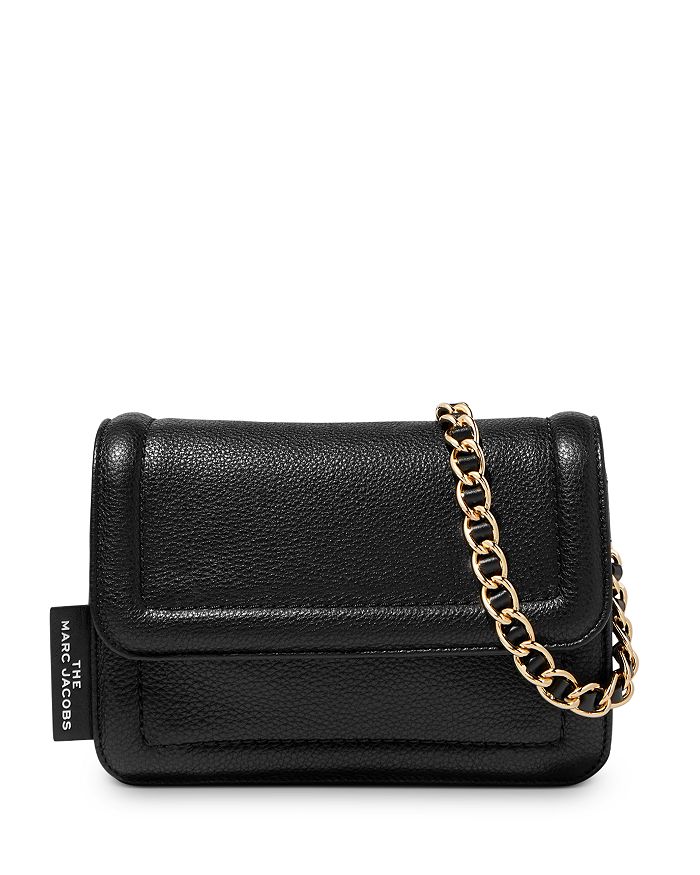 Shop Marc Jacobs The Mini Cushion Leather Bag In Black