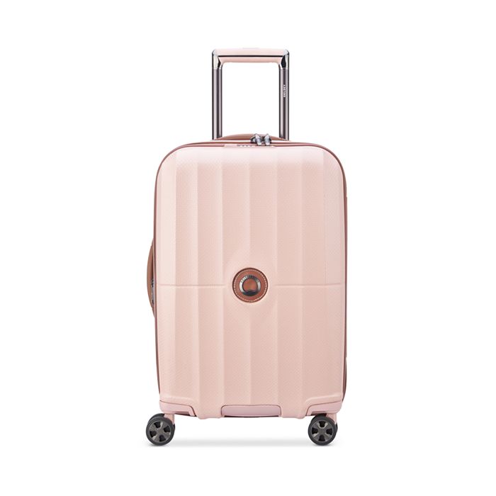 Delsey St. Tropez Expandable Carry-on Spinner Suitcase In Pink