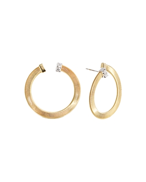 Marco Bicego Women's Masai 18k Gold & Diamond Coil Wrap Hoop Earrings In White/gold