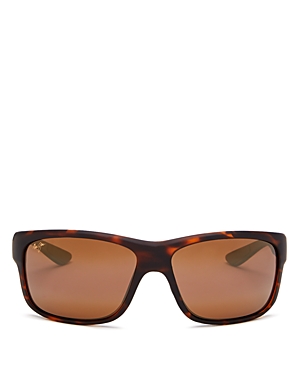 Maui Jim Southern Cross Polarized Square Wrap Sunglasses, 63mm