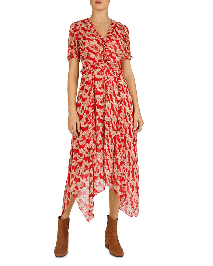 THE KOOPLES VOLUTE MAXI SHIRT DRESS