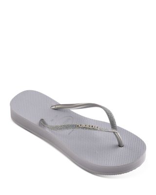 grey glitter havaianas