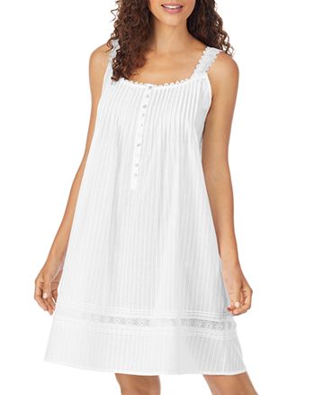 Eileen West - Cotton Dobby-Striped Chemise Nightgown