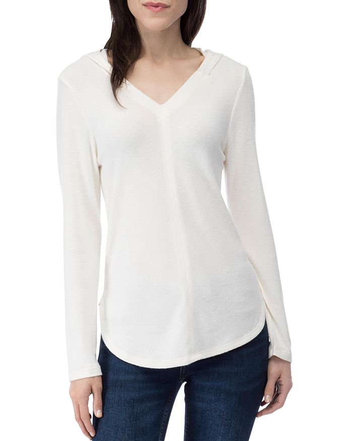 B Collection By Bobeau Hoodie Top In Whisper White
