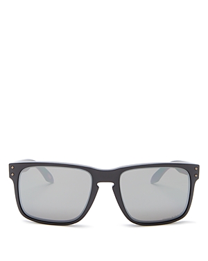 Oakley Men's Holbrook Polarized Square Sunglasses, 57mm In Matte Black/prizm Black Polarized