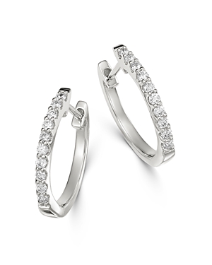 Bloomingdale's Diamond Hoop Earrings in 14K White Gold, 0.25 ct. t.w. - 100% Exclusive