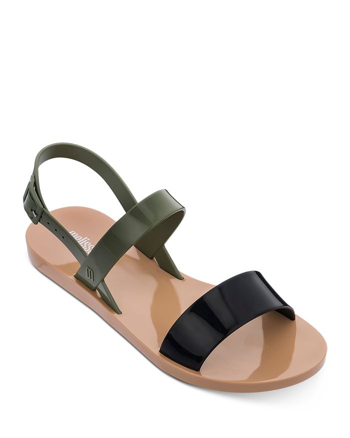 Melissa Women's Lip Ad Slingback Sandals In Nude Black Turquoise