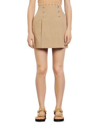 Sandro Parisa Linen Mini Skirt | Bloomingdale's