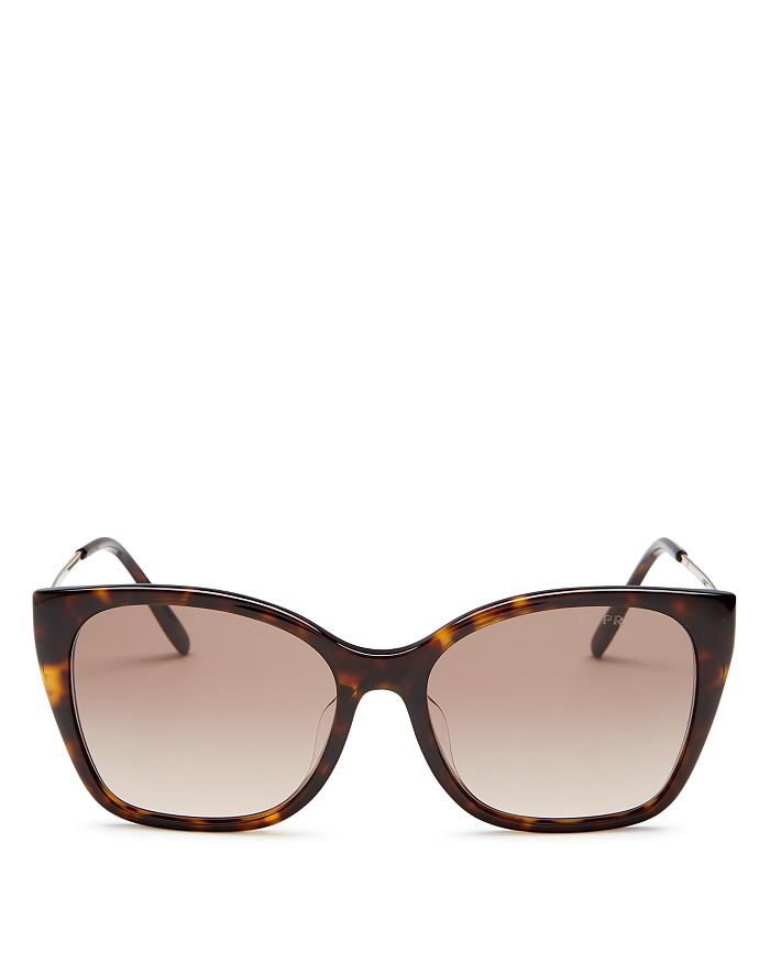 Prada Women's Cat Eye Sunglasses, 54mm In Havana/brown Gradient