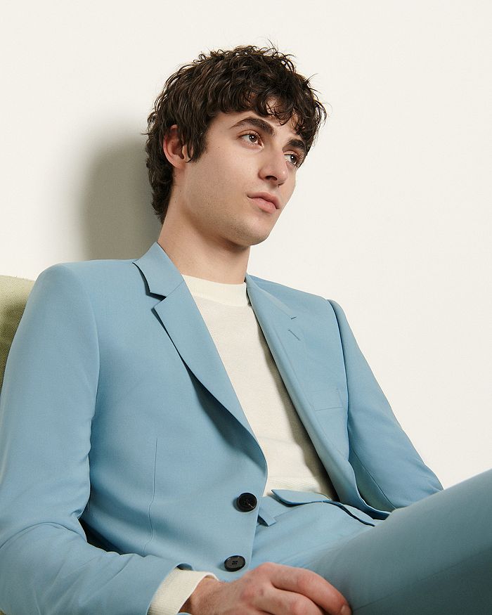 Sandro Single-breasted Suit Jacket In Blue | ModeSens