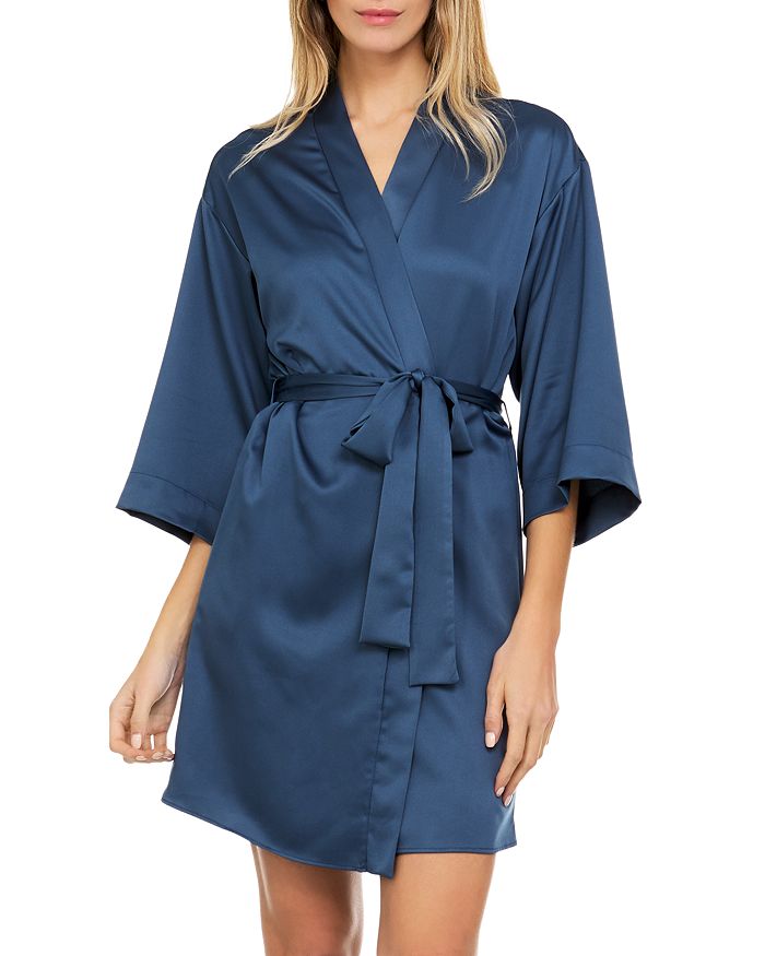Flora Nikrooz Victoria Charmeuse Robe In Teal