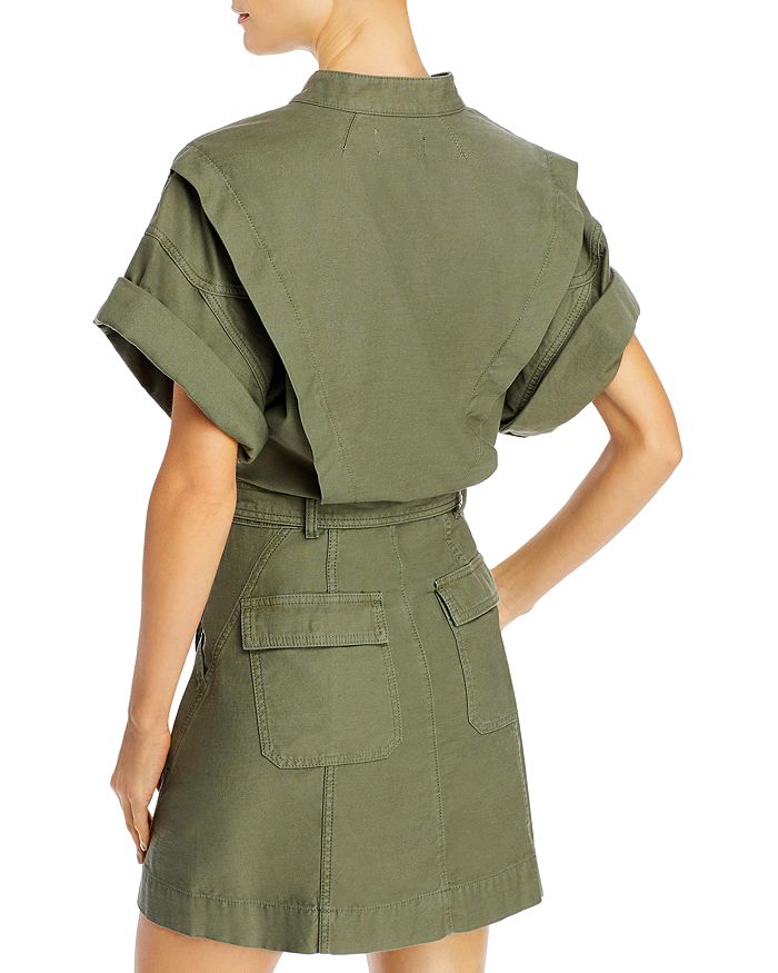 FRAME TWISTED UTILITY SHIRT DRESS