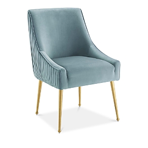 Modway Discern Pleated Back Upholstered Performance Velvet Dining Chair In Blue
