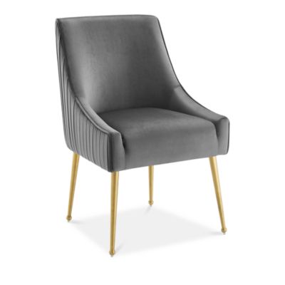 Modway Discern Pleated Back Upholstered Performance Velvet Dining Chair In Gray