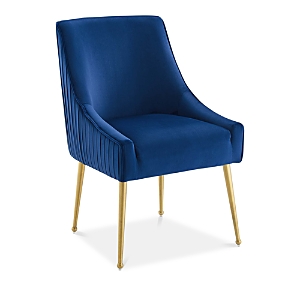 Modway Discern Pleated Back Upholstered Performance Velvet Dining Chair In Navy