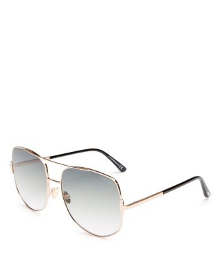 tomwood オニキス　62 Tom Ford Women's Lennox Brow Bar Geometric Sunglasses, 62mm