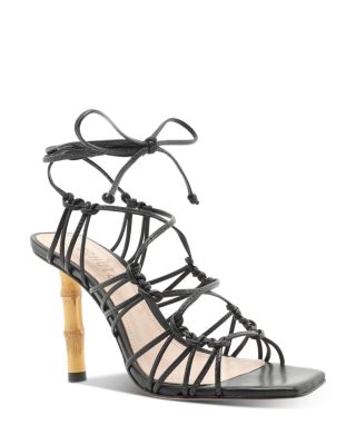 strappy lace sandals