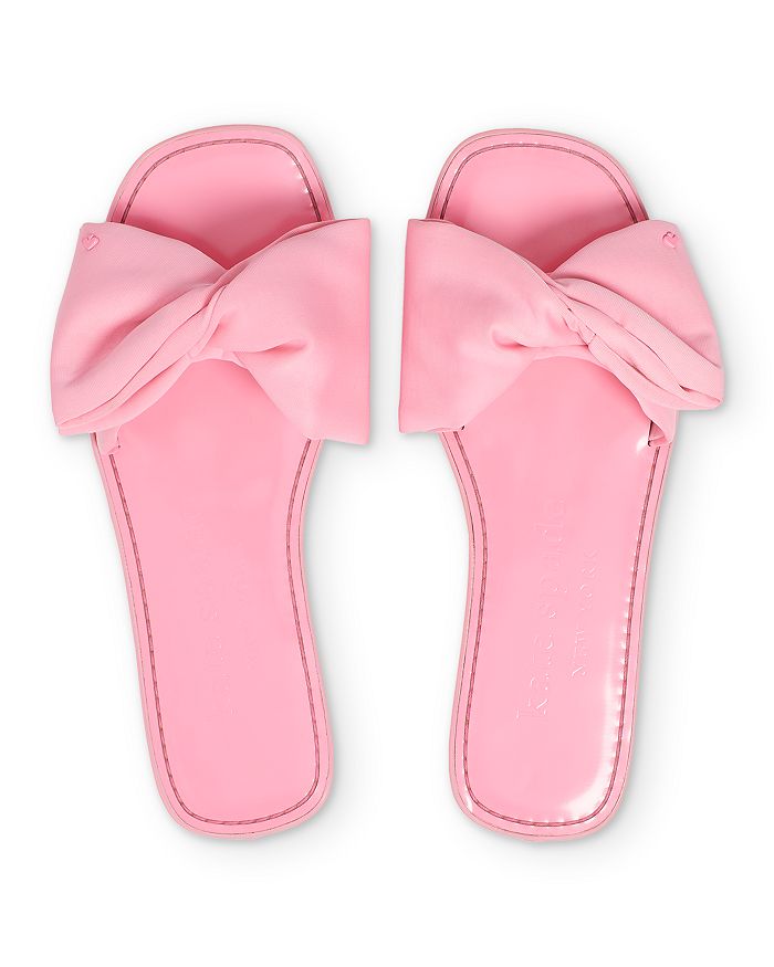 Kate Spade Bikini Bow Flat Neoprene Sandals In Pink | ModeSens