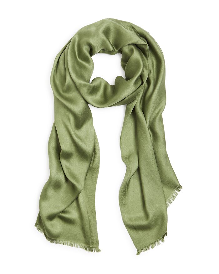 Max Mara Upupa Solid Silk Scarf In Sage Green | ModeSens